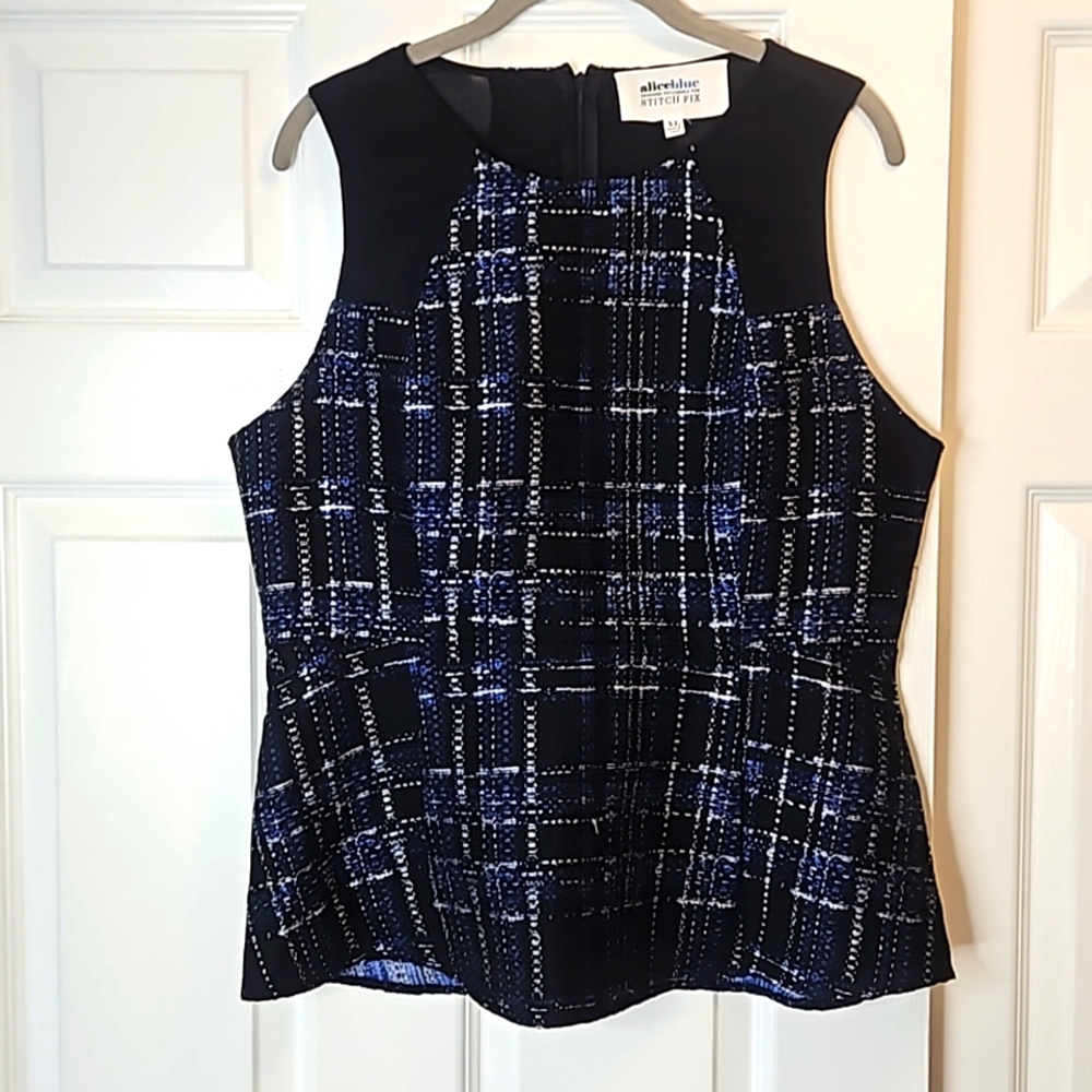 Aliceblue for Stitch Fix Plaid Peplum Top